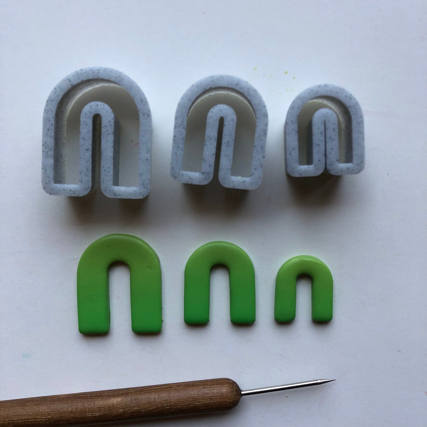 U shape cutter set - made for use with polymer clay