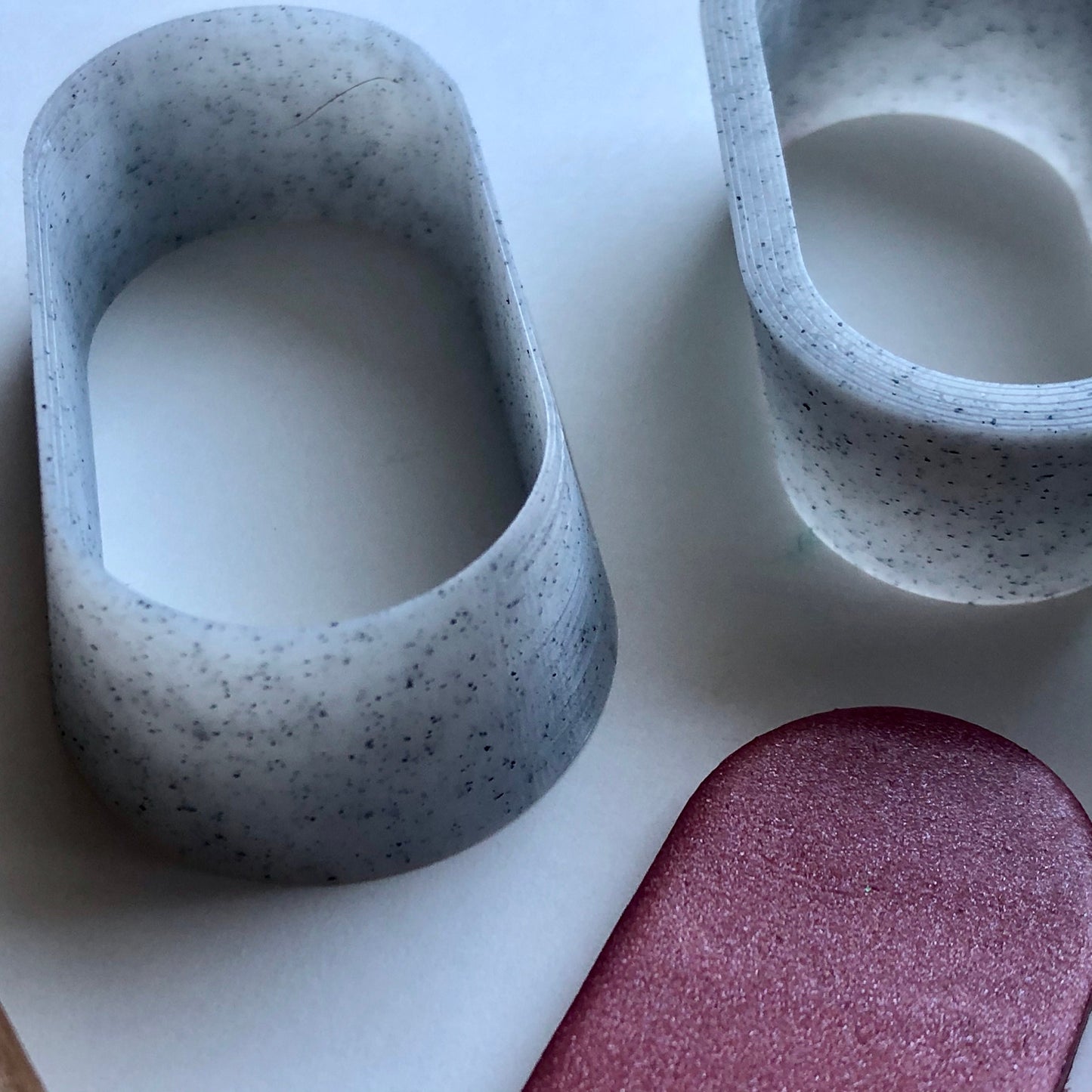 Long capsule shape cutter set - made for use with polymer clay