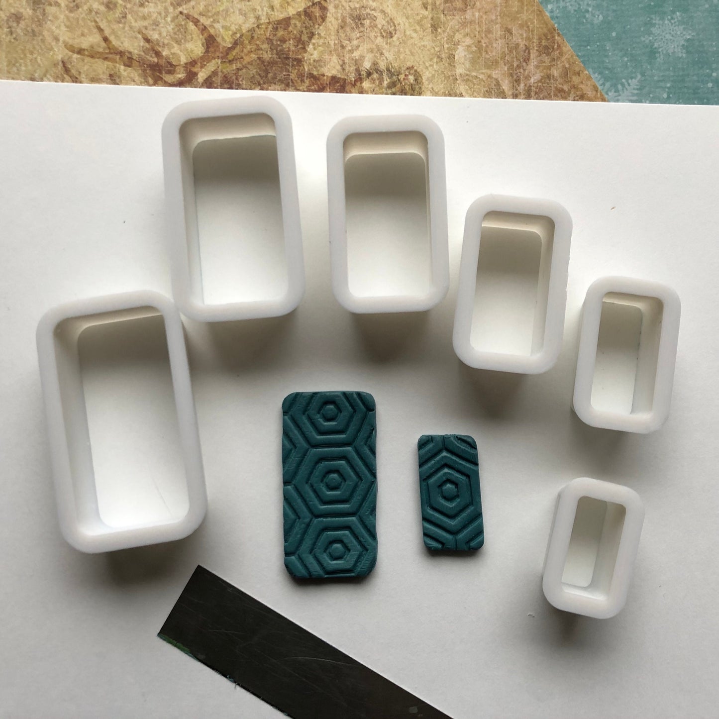 Rounded Rectangle Clay Cutter Set – 6 Sizes – Polymer Clay Cutters
