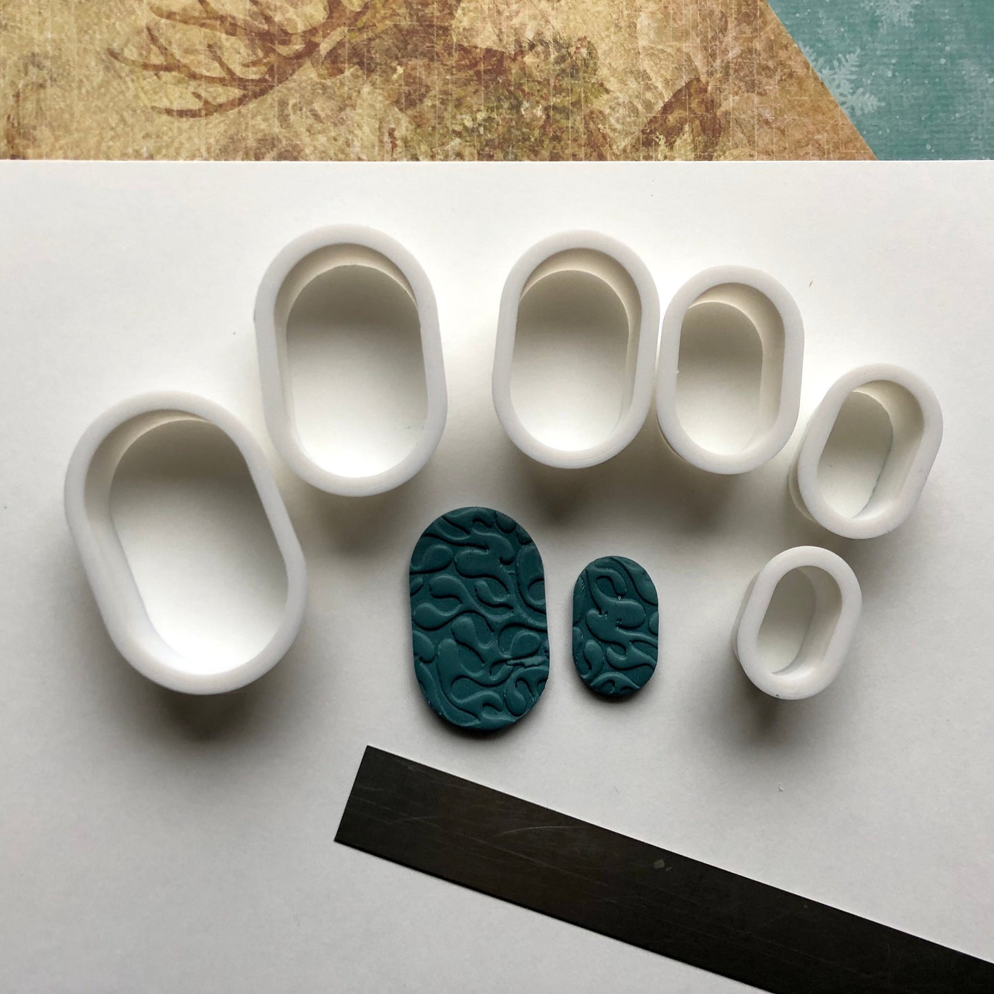 Capsule shape cutter set - made for use with polymer clay