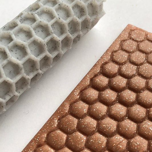 Honeycomb Roller – Hexagon Texture Roller for Polymer Clay – 3D Printed Clay Tool
