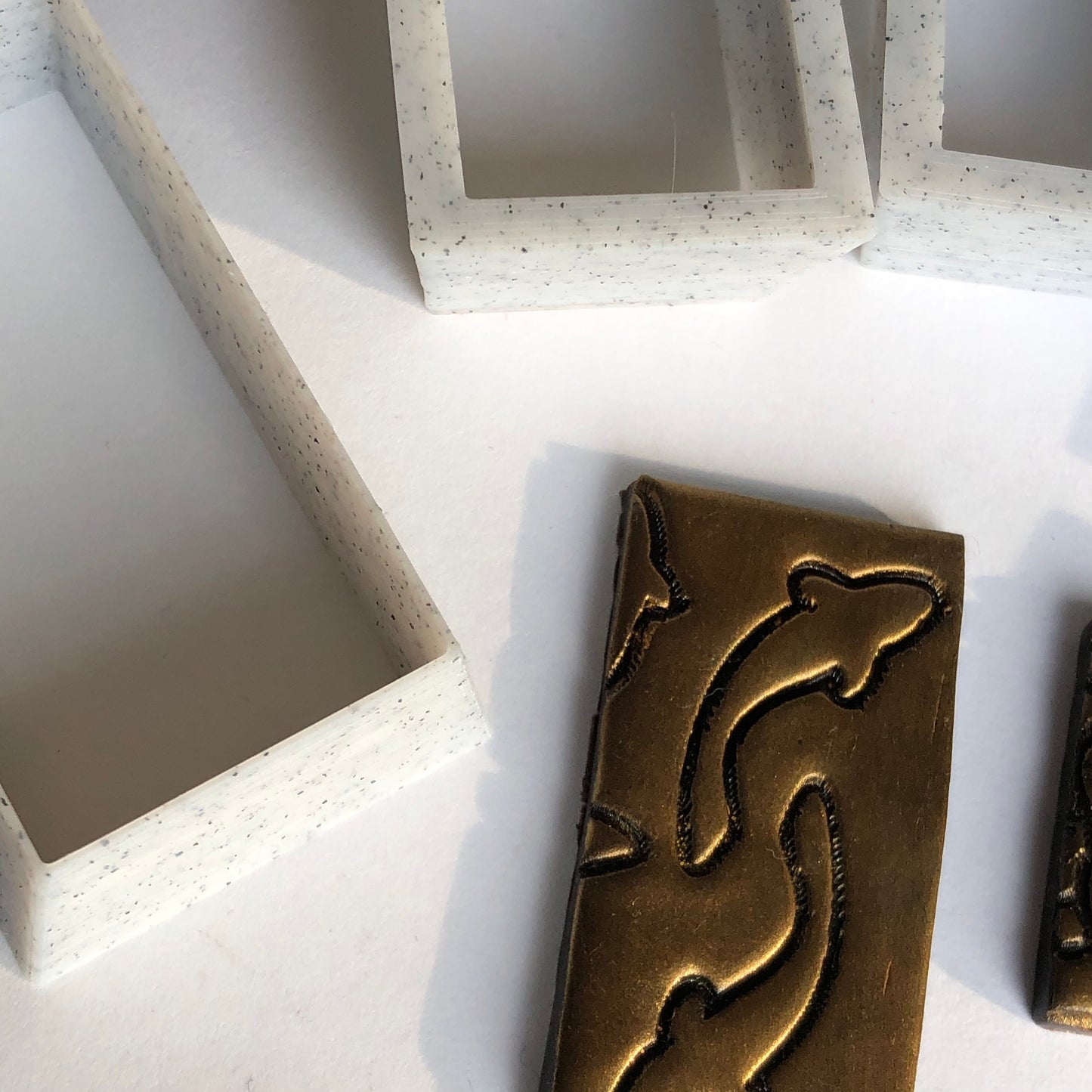 Rectangle (with sharp corners) shape cutter set - made for use with polymer clay