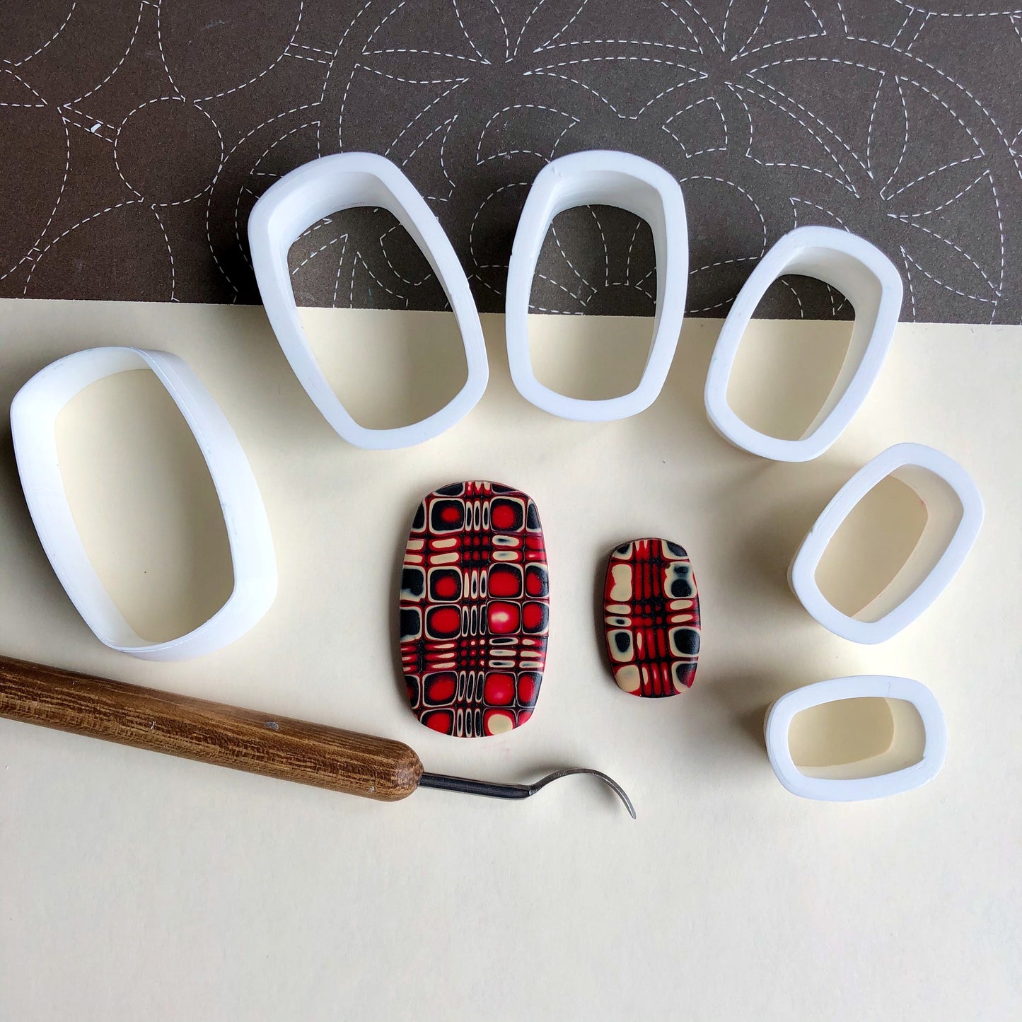 Barrel shape cutters - made for use with polymer clay