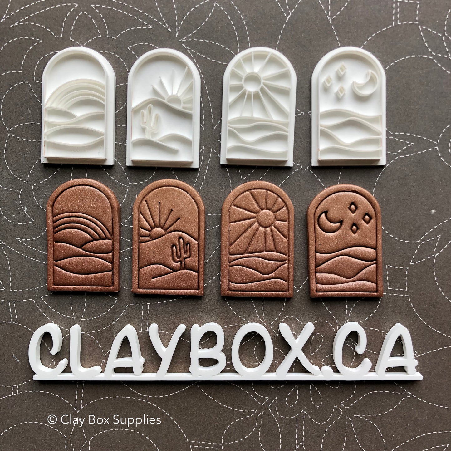 Horizon stamp set - made for use with polymer clay