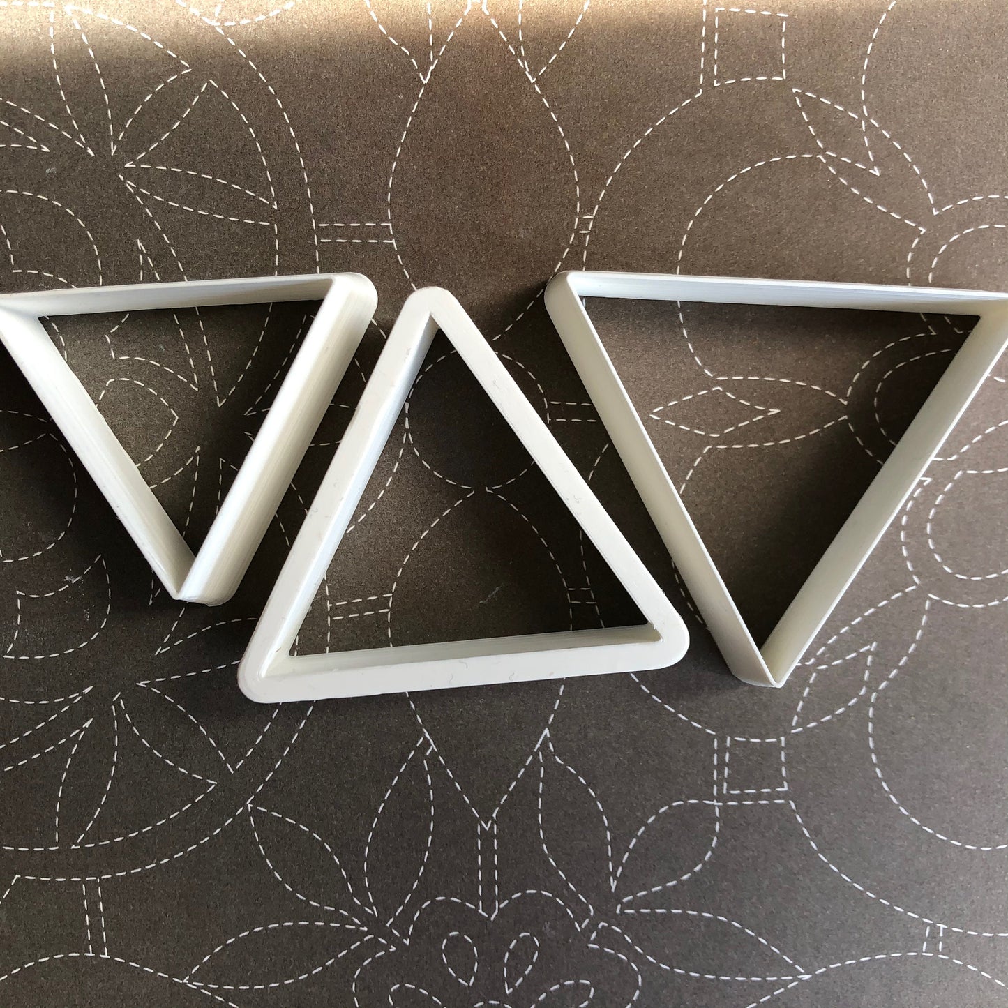 Equilateral triangle cutter set - made for use with polymer clay