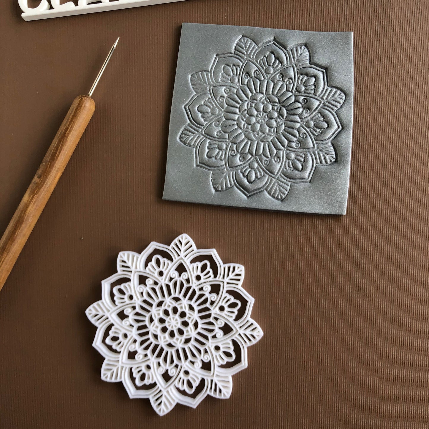 Mandala stamp  1 - made for use with polymer clay