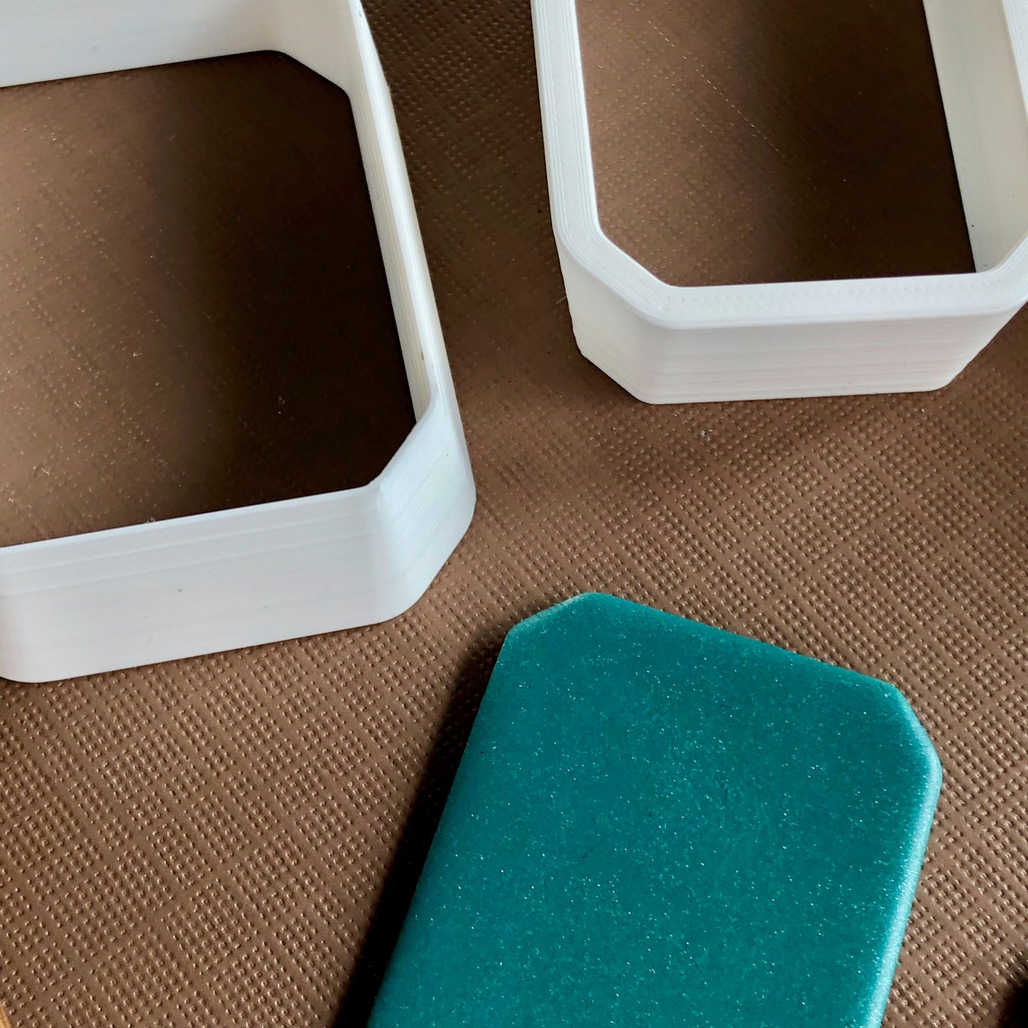 Emerald cutter set, plus stamp - made for use with polymer clay