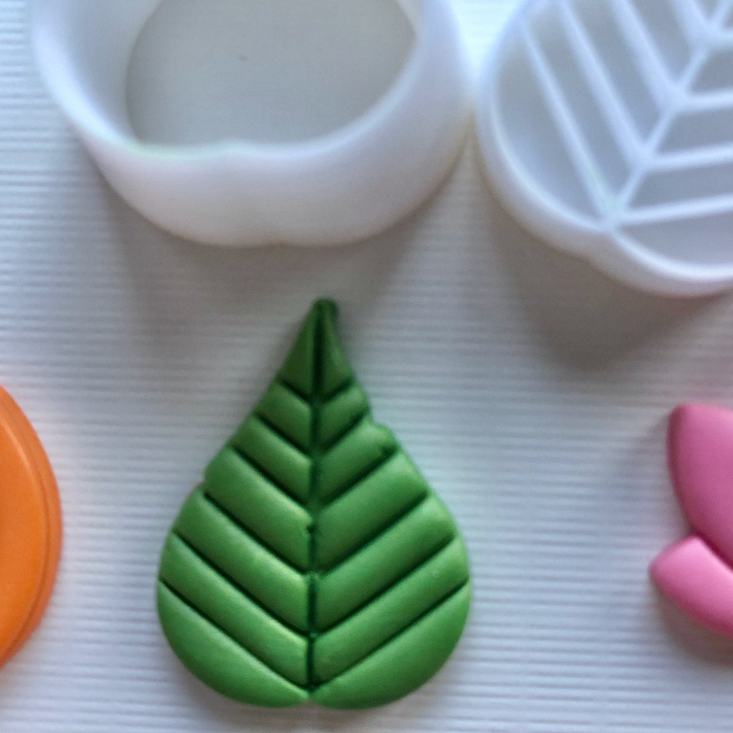 One inch flowers (Set 2) stamps and cutters - made for use with polymer clay