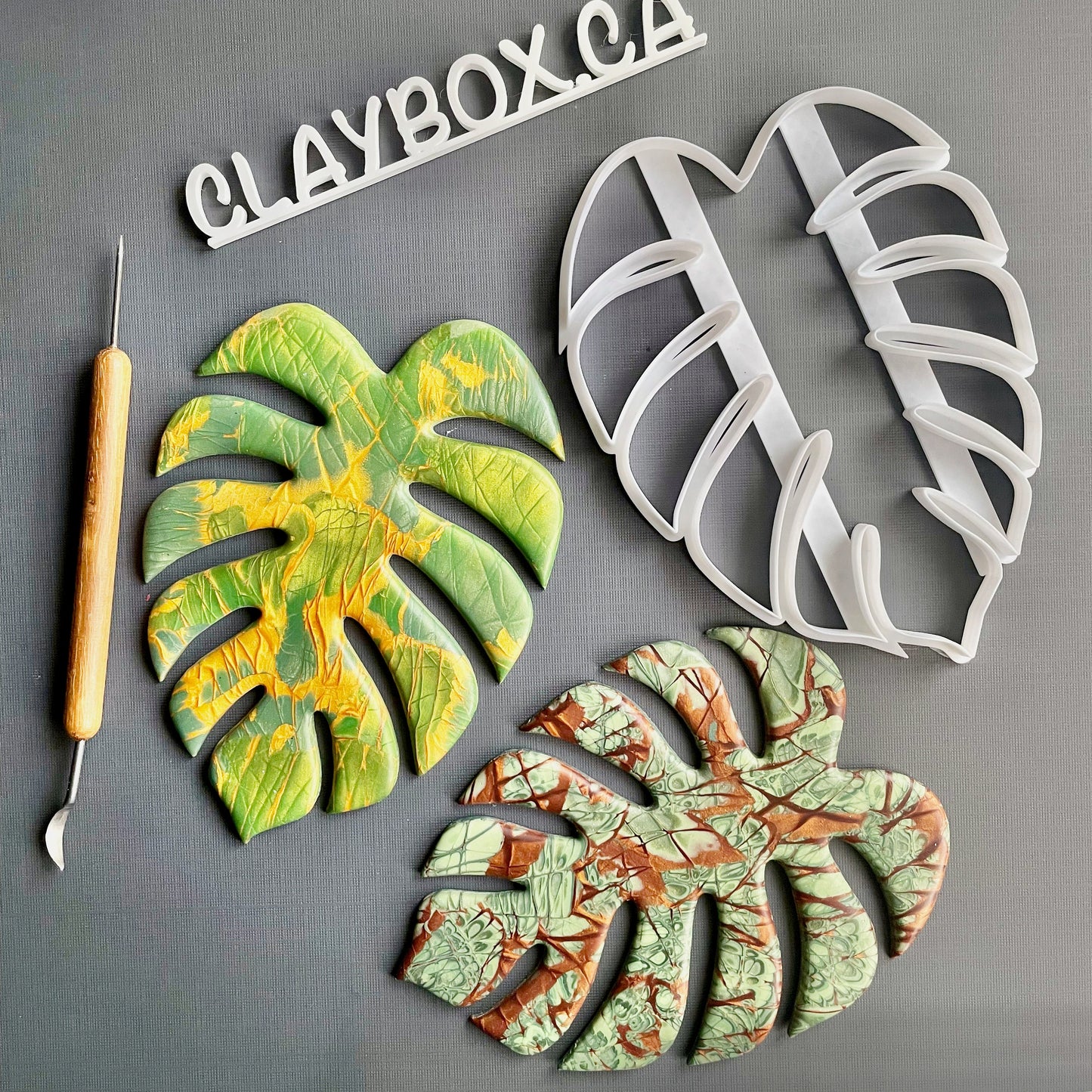 Monstera leaf large cutter - made for use with polymer clay