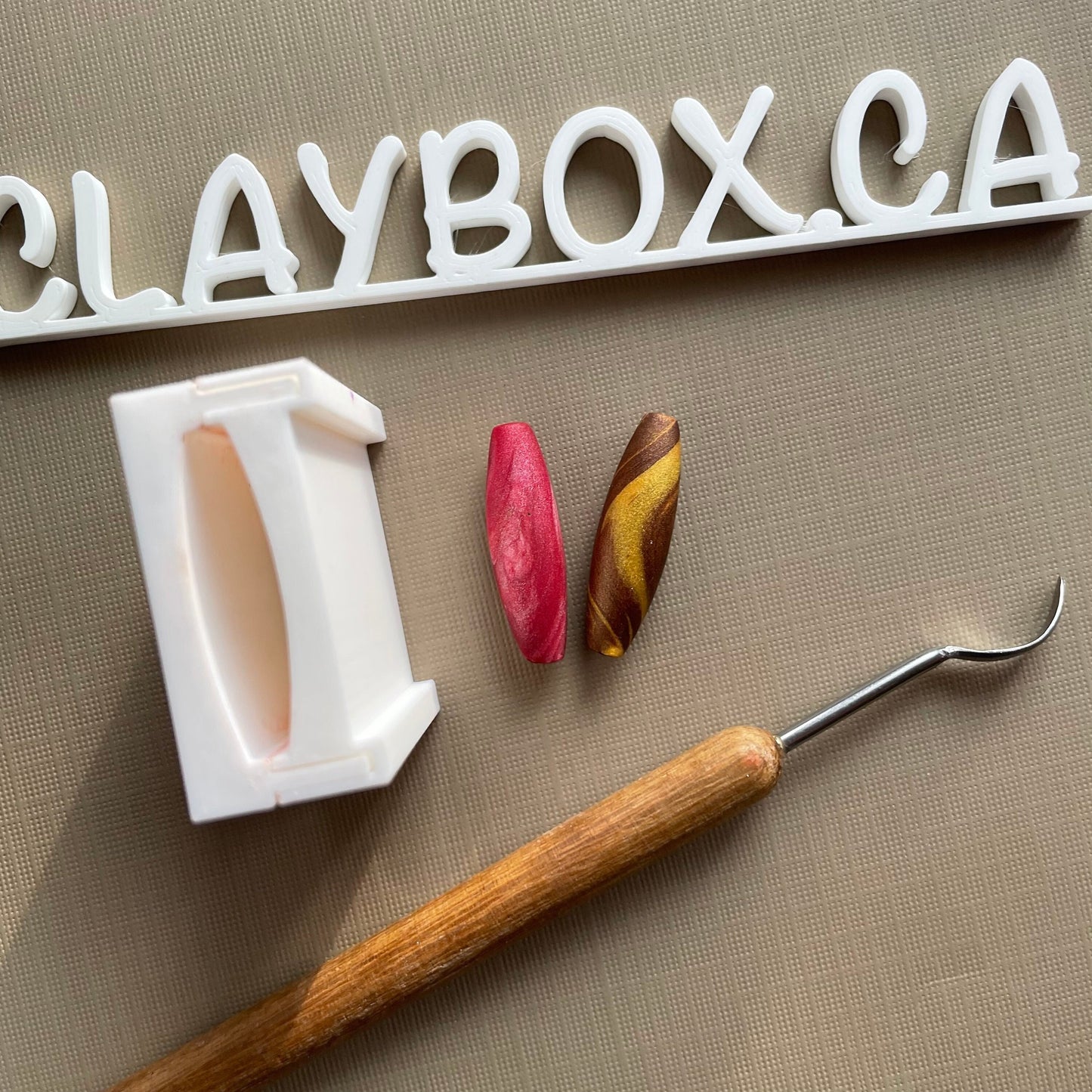 Slim barrel bead roller - made for use with polymer clay