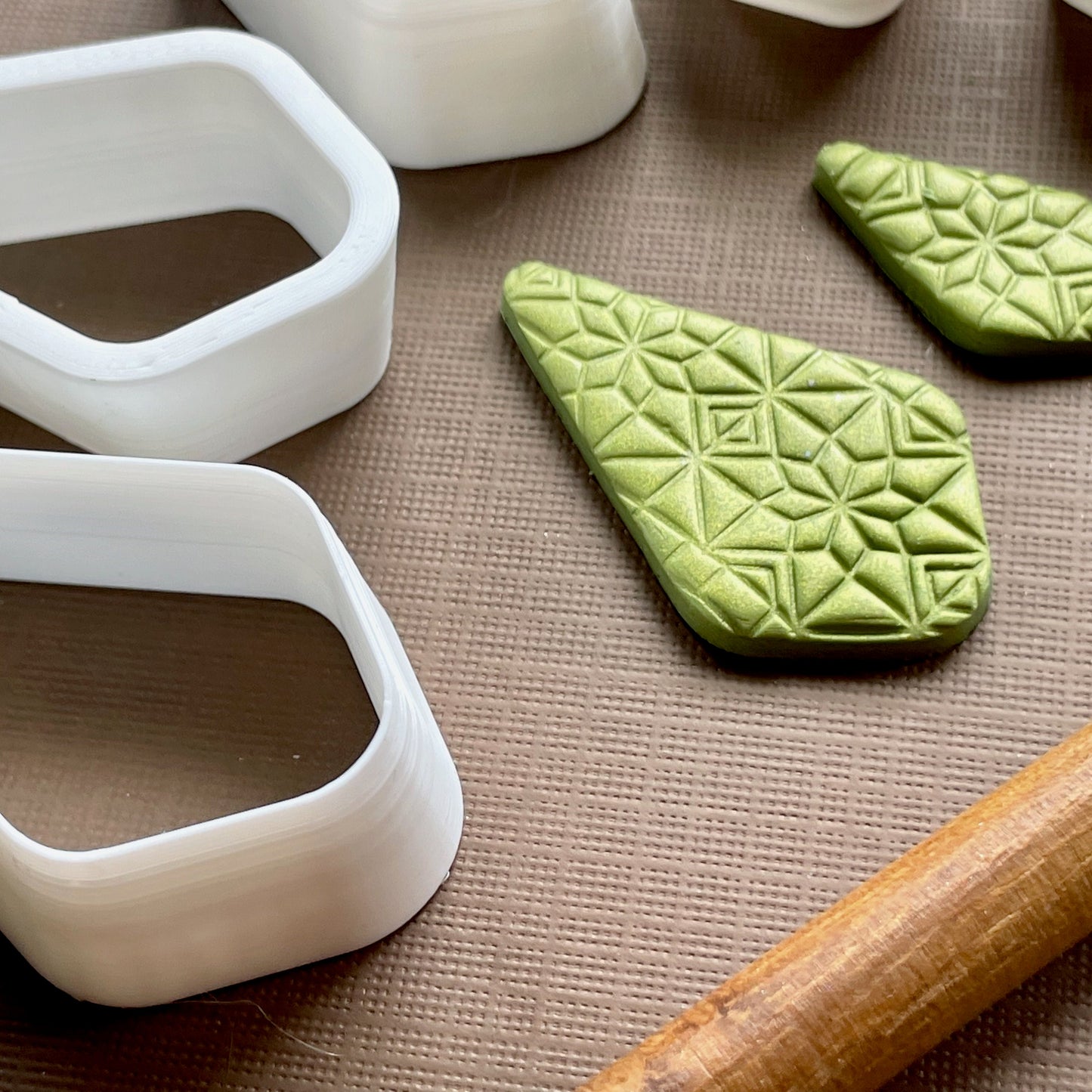 Diamond (rounded corners) cutter set - made for use with polymer clay