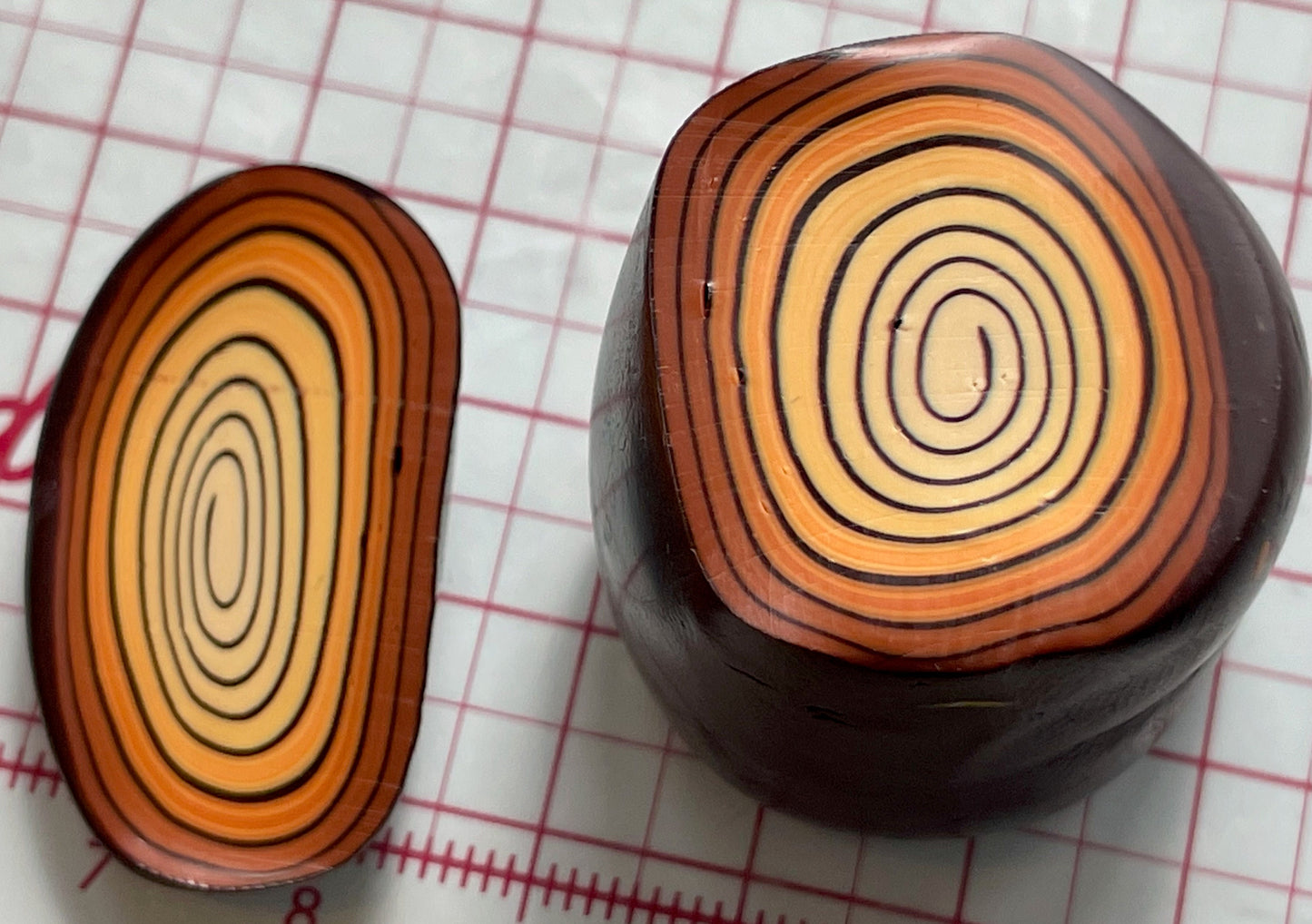 Polymer clay recipes for Sculpey Premo clay - Orange Ombre