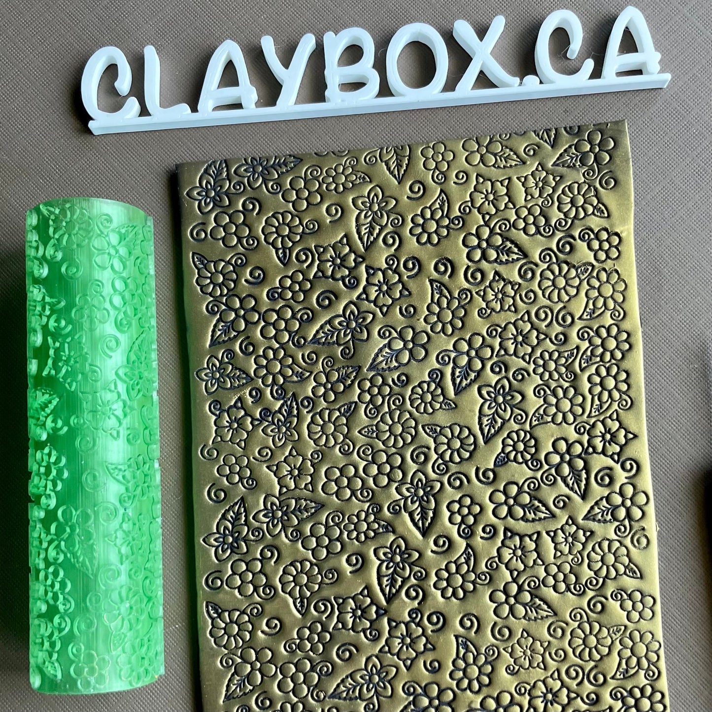 Meadow Floral Texture Roller for Polymer Clay