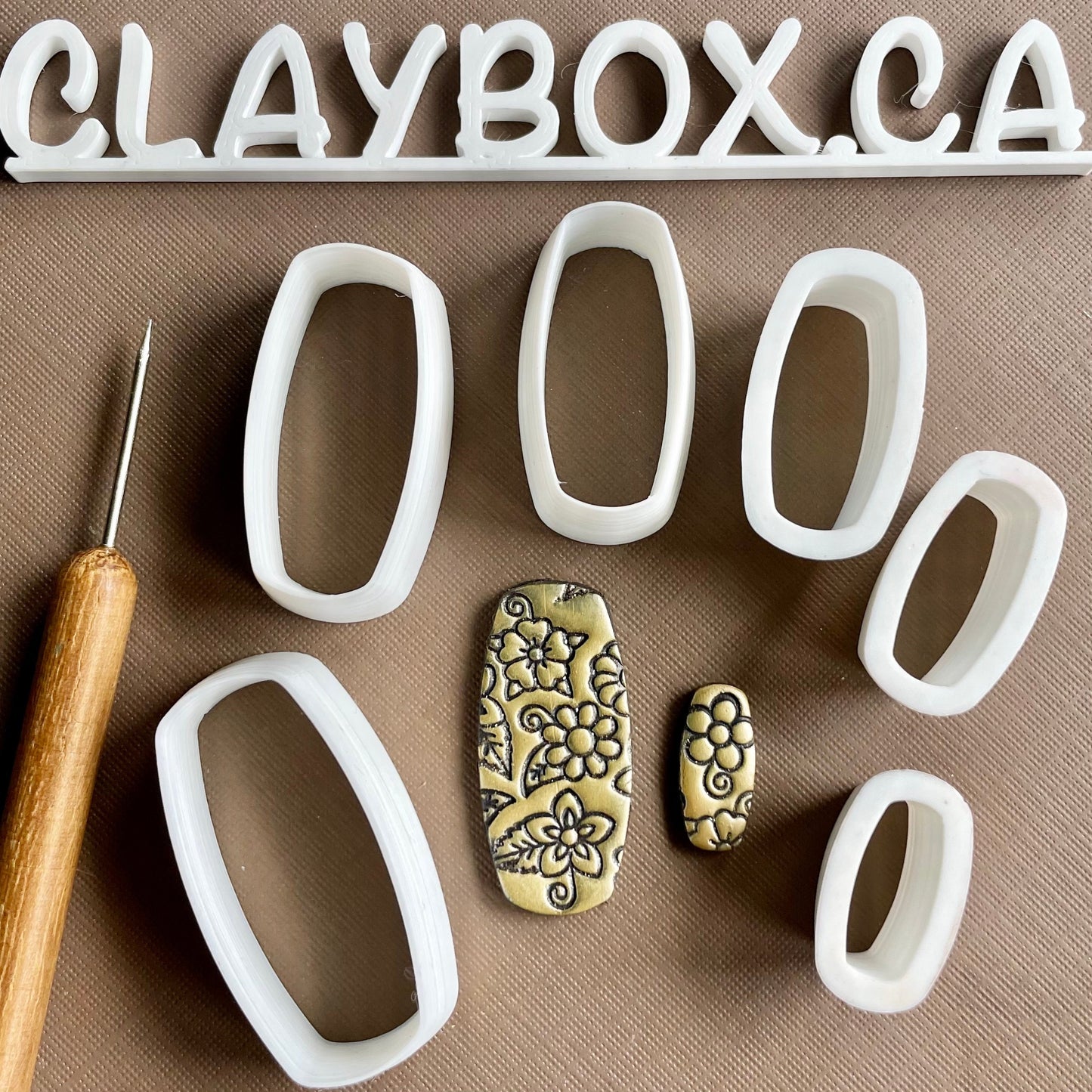 Long barrel cutter set - made for use with polymer clay