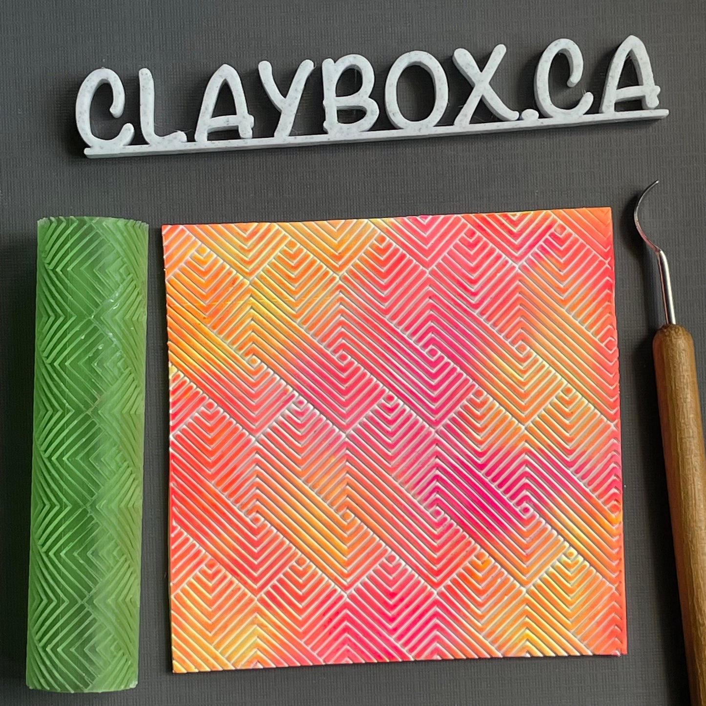 Geometric Texture Roller – 3D Printed for Polymer Clay