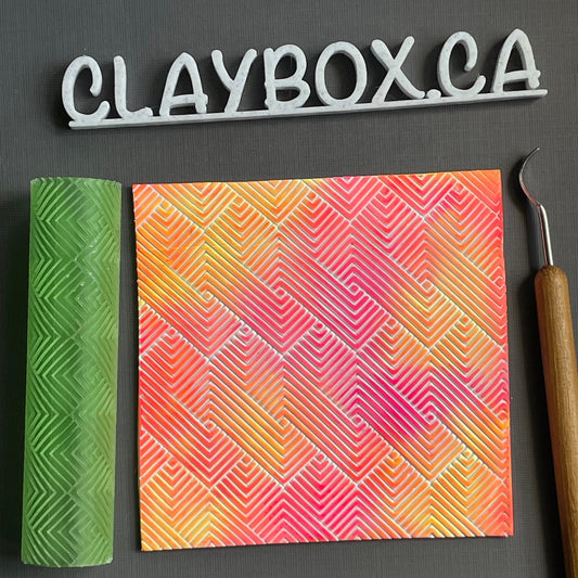 Geometric Texture Roller – 3D Printed for Polymer Clay