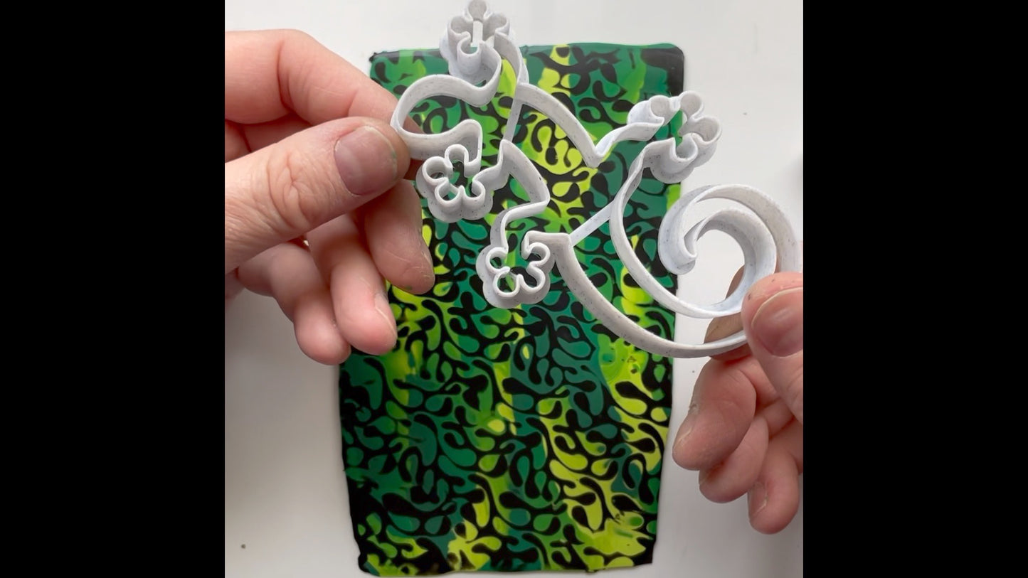 Large gecko cutter - made for use with polymer clay