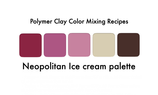 Neapolitan Ice Cream Polymer Clay Color Recipes – Digital PDF (Sculpey Premo)