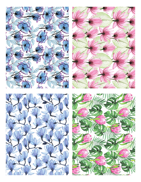 Image transfers - Watercolor flowers set 2